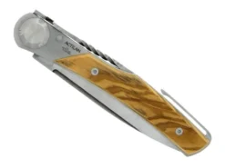Couteau pliant Actilam T3 lame forgée manche bois d'olivier 11cm