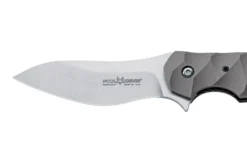 Couteau pliant Ansø FOX FX-302 manche 12cm titanium ondulé + étui