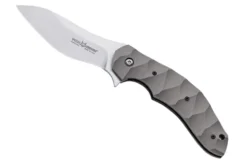 Couteau pliant Ansø FOX FX-302 manche 12cm titanium ondulé + étui