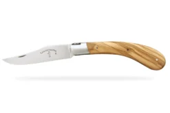 Couteau pliant artisanal Capuchadou acier sandvik manche bois d'olivier 12cm
