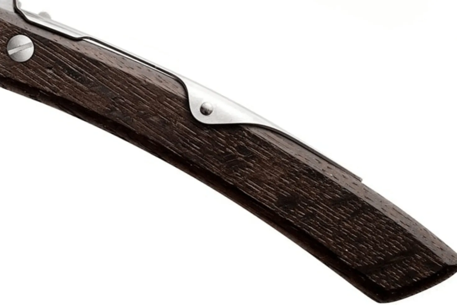 Couteau pliant artisanal Windmühlenmesser Ibex 100 manche en chêne fumé 14cm