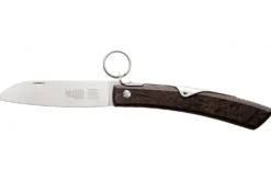 Couteau pliant artisanal Windmühlenmesser Ibex 100 manche en chêne fumé 14cm