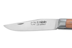 Couteau pliant Au Sabot L'Alpin acier Sandvik manche olivier 10cm