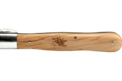 Couteau pliant Au Sabot Le Provençal acier Sandvik manche olivier 12cm