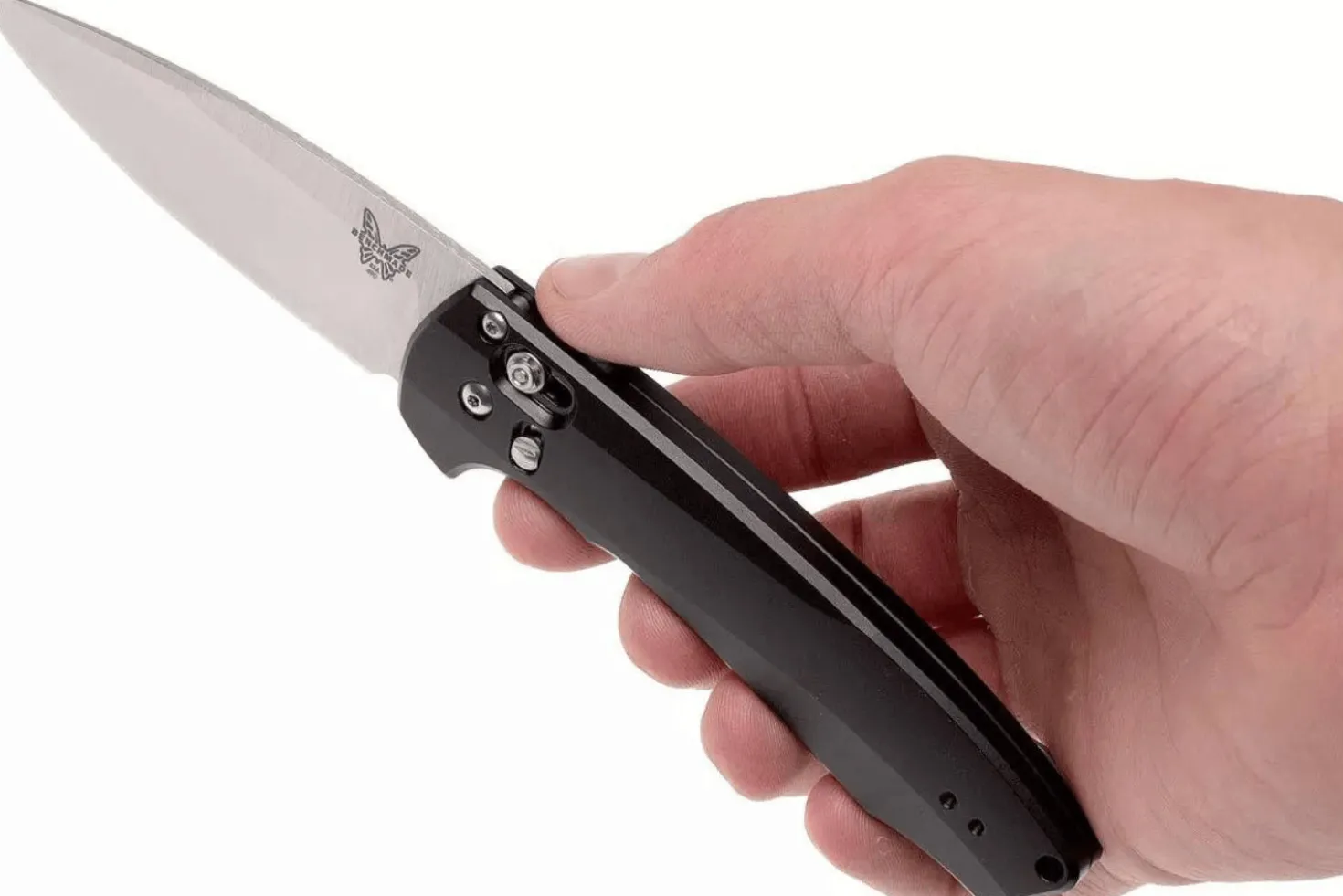 Couteau pliant Benchmade Arcane 490 manche aluminium noir 11cm