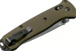 Couteau pliant Benchmade Bailout 537SGY-1 lame semi-dentée manche aluminium anodisé vert 11cm avec brise-vitre