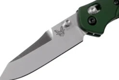 Couteau pliant Benchmade Mini Osborne 945 lame tanto manche aluminium anodisé vert 9cm