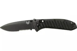 Couteau pliant Benchmade Presidio II 570SBK-1 lame noire semi-dentée 9,5cm avec clip de poche
