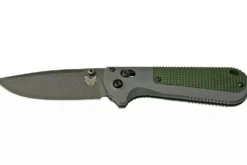 Couteau pliant Benchmade Redoubt 430BK manche Grivory gris/vert 12cm