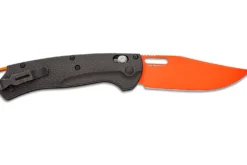 Couteau pliant Benchmade Taggedout 15535OR-01 lame orange manche fibre de carbone noir 11,7cm