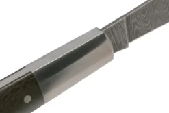 Couteau pliant Böker Barlow M4 Sherman Damas 110038DAM manche en micarta marron et inox 8,8cm + étui feutre