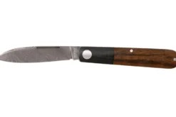 Couteau pliant Böker Barlow Prime Tirpitz Damas 117942DAM manche micarta noir et noyer 8,4cm + étui en feutre