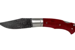 Couteau pliant Böker Boxer Damascus 111025DAM manche en micarta bordeaux 10,3cm
