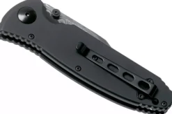 Couteau pliant Böker Kalashnikov Bayonet Damas 11KAL48DAM manche en alu et ironwood noir/bois 13cm