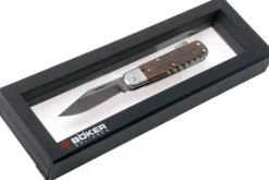 Couteau pliant Böker Kalashnikov Bayonet Damas 11KAL48DAM manche en alu et ironwood noir/bois 13cm