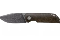 Couteau pliant Böker M4 Sherman Damas 110662DAM lame damassée manche en micarta noir 9,8cm