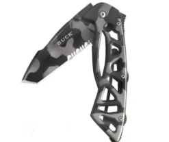 Couteau pliant BUCK BONES n°870CMX semi-dentelé camouflage 11,5cm