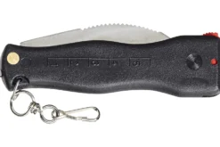 Couteau pliant à champignon Maserin noir 11cm + brosse intégrée