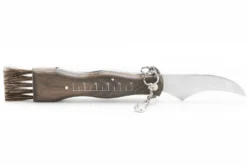 Couteau pliant à champignons Maserin manche noyer 11cm + brosse intégrée