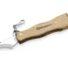 Couteau pliant à champignons Maserin manche hêtre 11cm + brosse intégrée