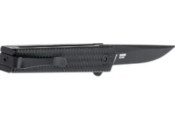 Couteau pliant CRKT CEO Microflipper 7081D2K.CR manche en aluminium noir 8cm + clip de poche