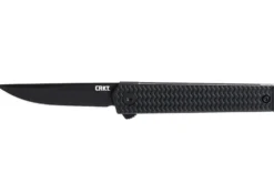 Couteau pliant CRKT CEO Microflipper 7081D2K.CR manche en aluminium noir 8cm + clip de poche