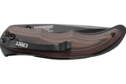 Couteau pliant CRKT Endorser manche G10 noir marron strié 10,5cm