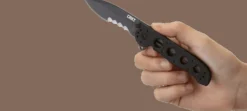 Couteau pliant CRKT M21 manche à trous G10 noir