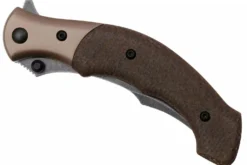 Couteau pliant CRKT Ritual Compact 7465.CR manche 10,2cm en micarta marron