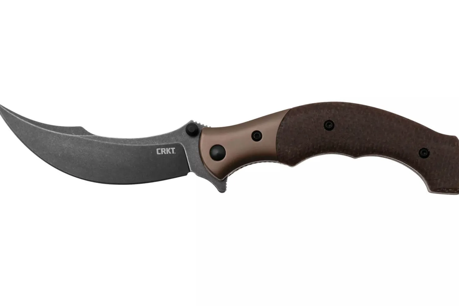 Couteau pliant CRKT Ritual Compact 7465.CR manche 10,2cm en micarta marron