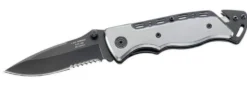 Couteau pliant de secours Herbertz 210211 à dents manche alu 12cm