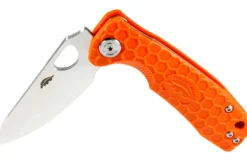 Couteau pliant EDC Honey Badger Leaf Large 01HO045 manche nylon / fibres de verre orange 11,7cm