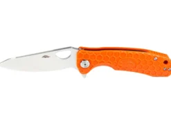 Couteau pliant EDC Honey Badger Leaf Large 01HO045 manche nylon / fibres de verre orange 11,7cm