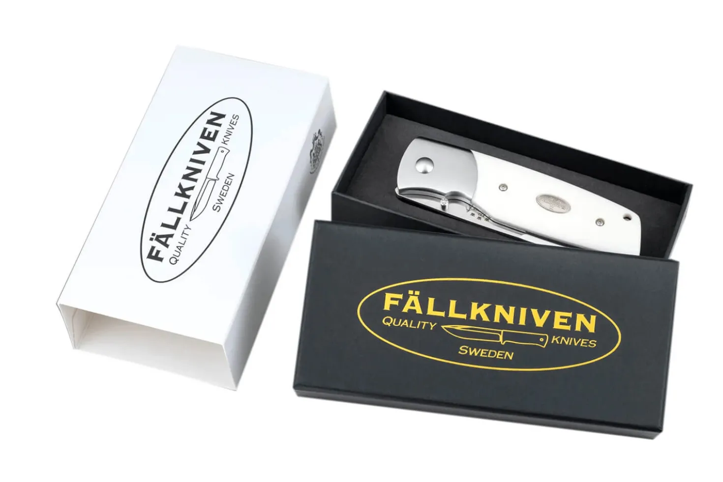 Couteau pliant Fallkniven PXLEY manche Elforyn Super Tusk imitation ivoire 11cm