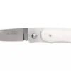 Couteau pliant Fallkniven U1EY Elmax manche Elforyn imitation ivoire 8,6cm + étui Cordura