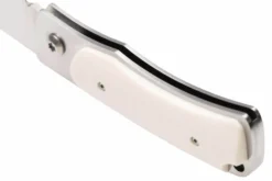 Couteau pliant Fallkniven U1EY Elmax manche Elforyn imitation ivoire 8,6cm + étui Cordura