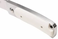 Couteau pliant Fallkniven U1EY Elmax manche Elforyn imitation ivoire 8,6cm + étui Cordura