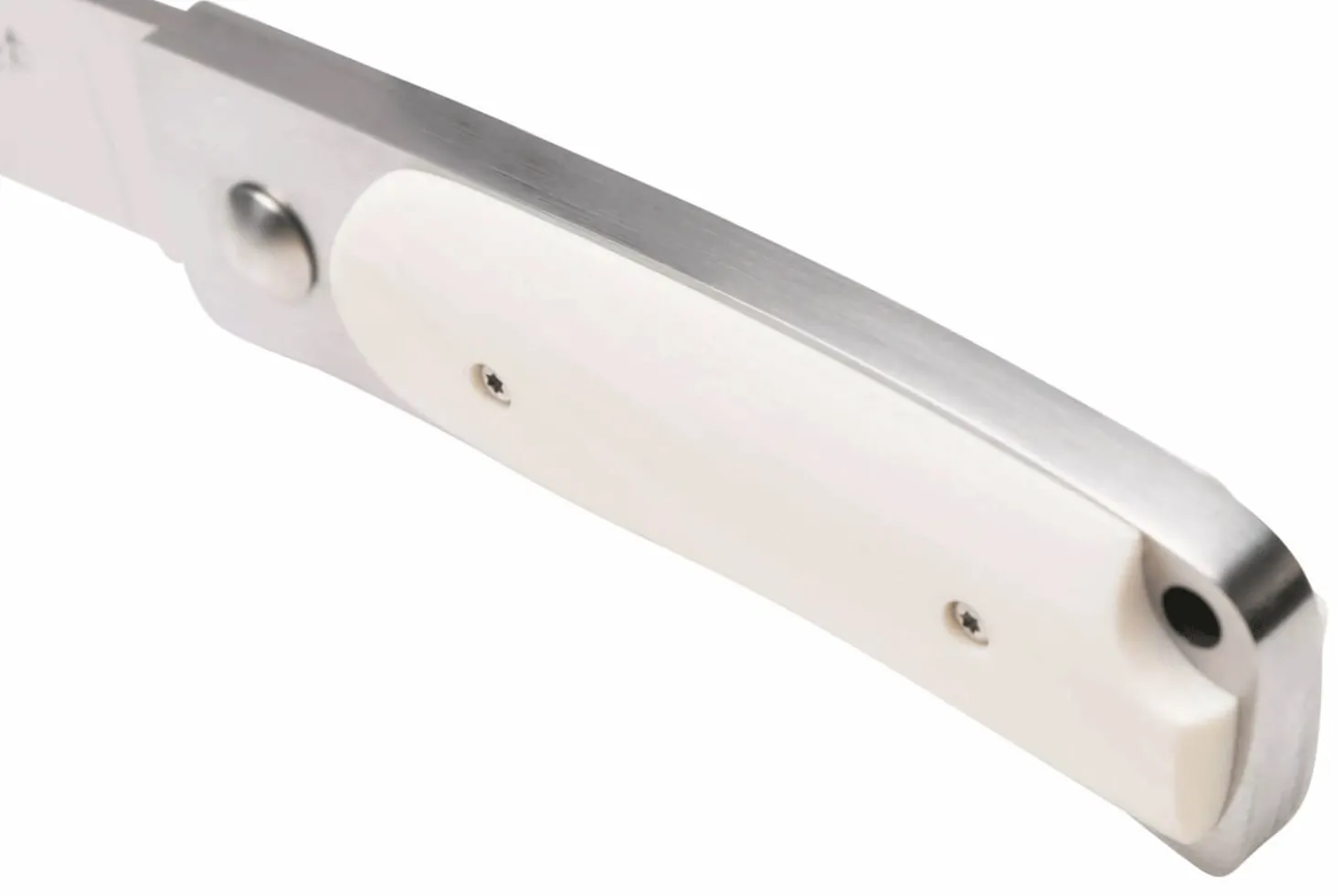 Couteau pliant Fallkniven U1EY Elmax manche Elforyn imitation ivoire 8,6cm + étui Cordura