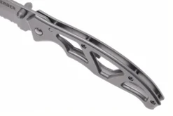 Couteau pliant Gerber Paraframe GE04844 semi-denté manche squelette en acier gris