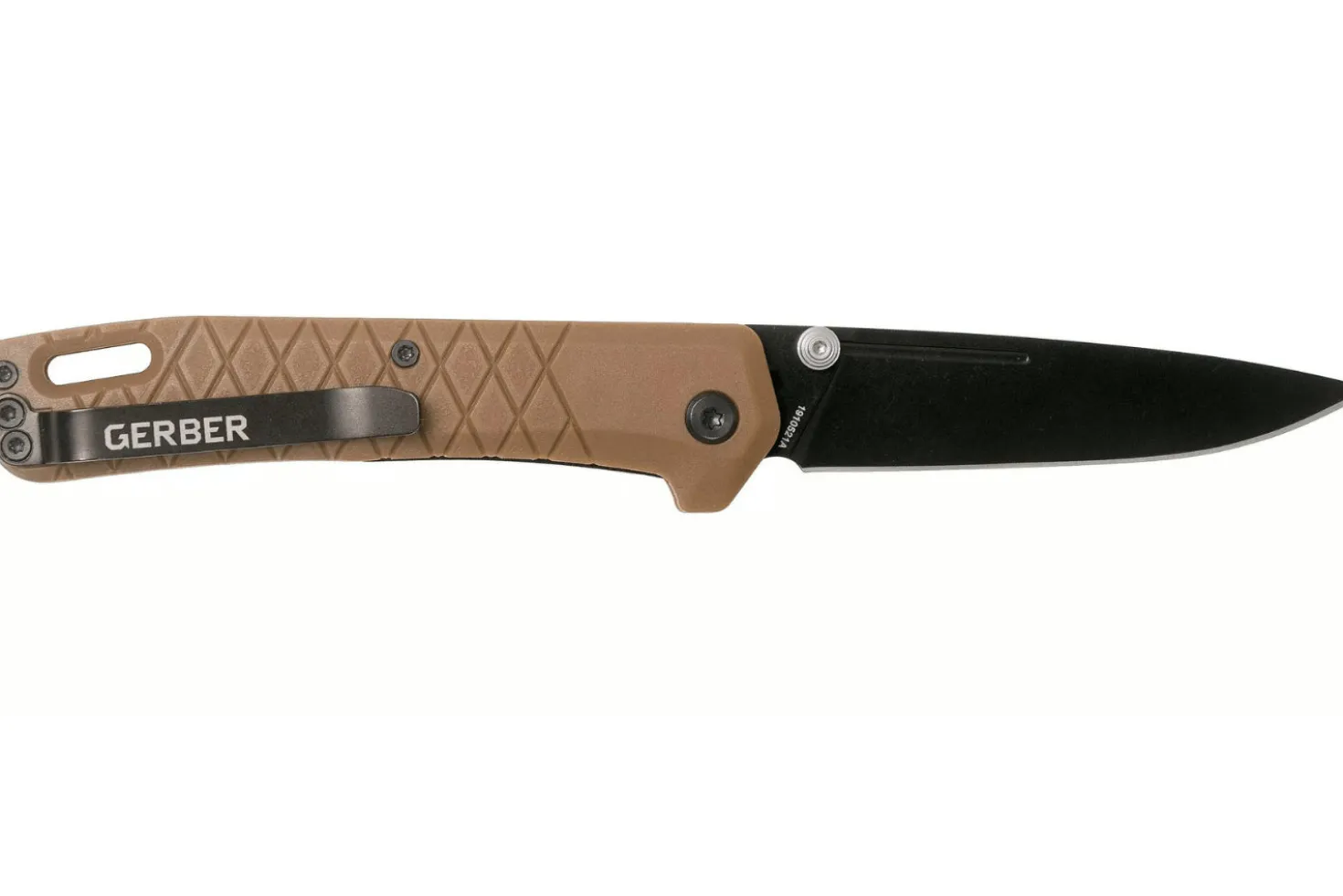 Couteau pliant Gerber Zilch GE001881 blackwashed manche en nylon/fibres de verre coyote 10,3cm