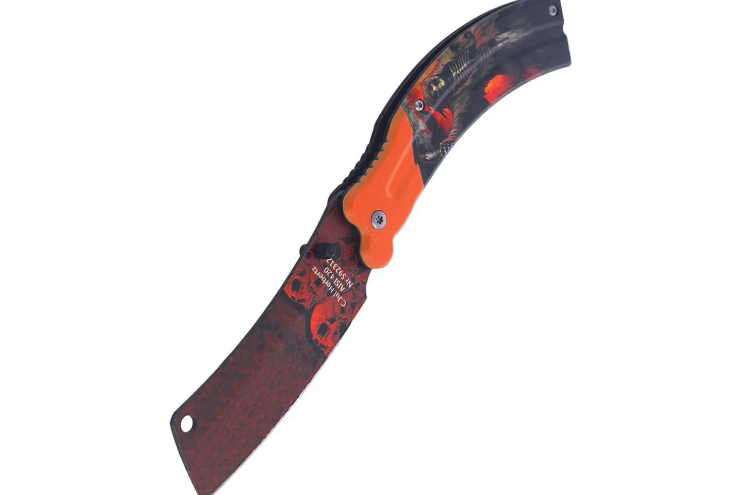 Couteau pliant Herbertz 592 décor imprimé 3D "The grim reaper" manche alu 12cm