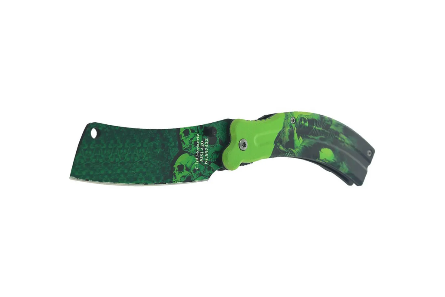 Couteau pliant Herbertz 592 décor imprimé 3D "The grim reaper" manche alu 12cm