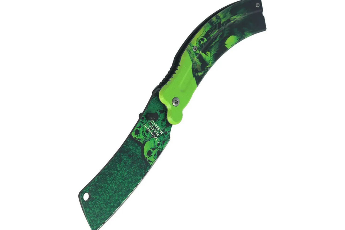 Couteau pliant Herbertz 592 décor imprimé 3D "The grim reaper" manche alu 12cm