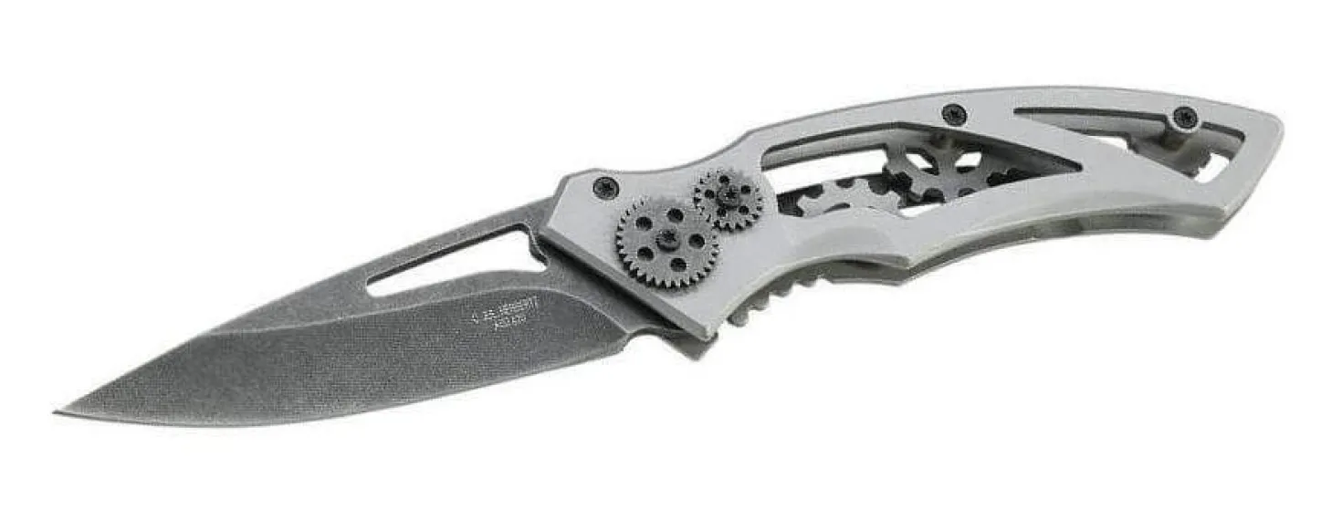 Couteau pliant Herbertz 295112 décor "engrenages" manche 12cm