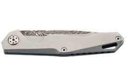 Couteau pliant Herbertz 300008 lame damassée manche inox 8cm