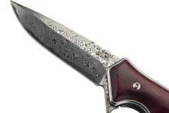 Couteau pliant Herbertz 594212 lame damassée et manche bois de santal 12,3cm
