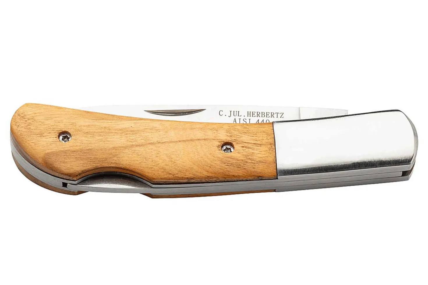 Couteau pliant Herbertz 587 manche en bois 10cm avec mitre acier