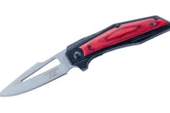 Couteau pliant Herbertz 596411 manche cranté à l'index en aluminium et pakkawood 11cm