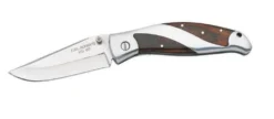 Couteau pliant Herbertz 216211 manche métal/pakka 11cm + coffret bois