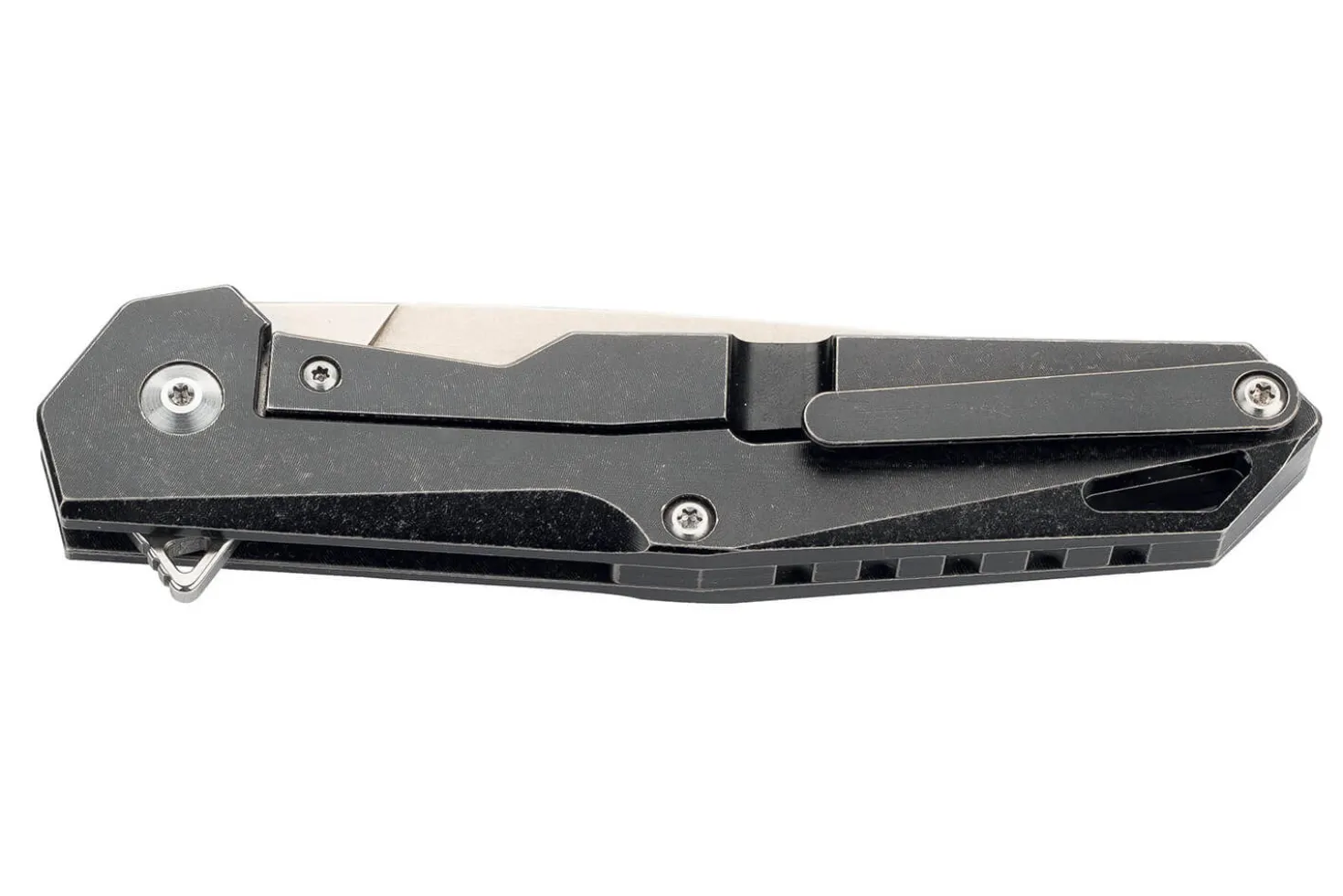 Couteau pliant Herbertz 533312 manche style épuré en titane noir 12,3cm